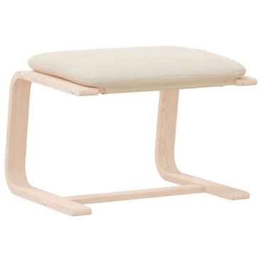 vidaXL Υποπόδιο Κρεμ 51x41x40cm Υφασμάτινο 1 τεμ.