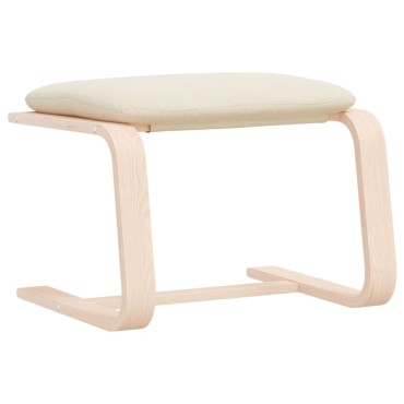 vidaXL Υποπόδιο Κρεμ 51x41x40cm Υφασμάτινο 1 τεμ.