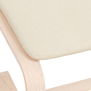 vidaXL Υποπόδιο Κρεμ 51x41x40cm Υφασμάτινο 1 τεμ.