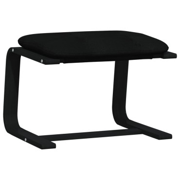 vidaXL Υποπόδιο Μαύρο 51x41x40cm Υφασμάτινο 1 τεμ.