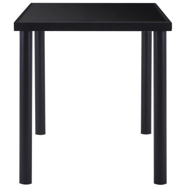 vidaXL Τραπεζαρία Μαύρη 140x70x75cm από Ψημένο Γυαλί 1 τεμ.