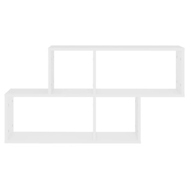 vidaXL Ράφι Τοίχου Λευκό 100x18x53cm από Επεξεργασμένο Ξύλο 1 τεμ.