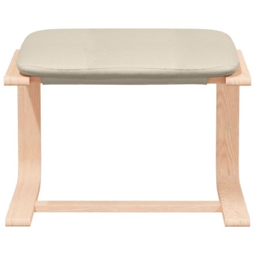 vidaXL Πολυθρόνα Relax Κρεμ Υφασμάτινη με Υποπόδιο 59x82x98cm 1 τεμ.