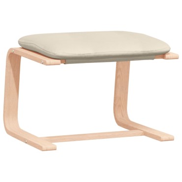 vidaXL Πολυθρόνα Relax Κρεμ Υφασμάτινη με Υποπόδιο 59x82x98cm 1 τεμ.