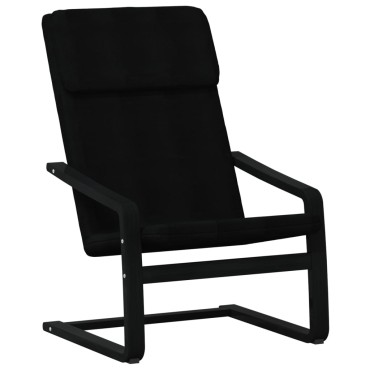 vidaXL Πολυθρόνα Relax Μαύρο Υφασμάτινη με Υποπόδιο 59x82x98cm 1 τεμ.