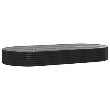 vidaXL Ζαρντινιέρα Ανθρακί 296x140x36εκ Ατσάλι με Ηλεκτρ. Βαφή Πούδρας