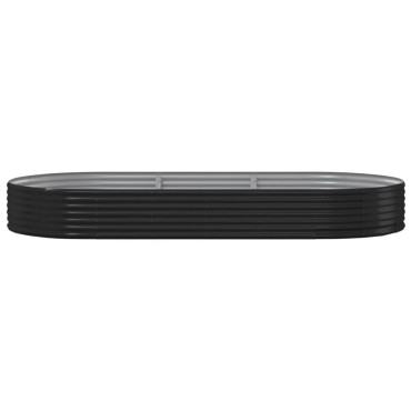vidaXL Ζαρντινιέρα Ανθρακί 296x140x36εκ Ατσάλι με Ηλεκτρ. Βαφή Πούδρας