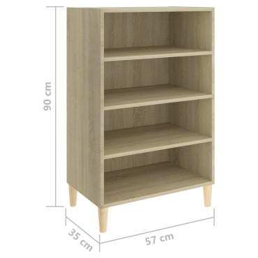 vidaXL Ραφιέρα Sonoma Δρυς 57x35x90cm από Μοριοσανίδα 1 τεμ.