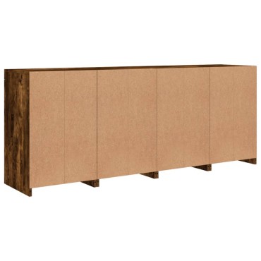 vidaXL Μπουφές με LED Καπνιστή Δρυς 164x37x67cm 1 τεμ.