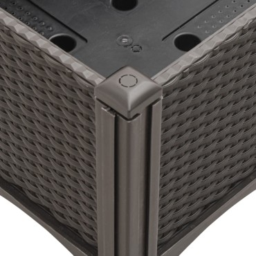 vidaXL Ζαρντινιέρα Κήπου με Πόδια Καφέ 80x40x42 εκ. Πολυπροπυλένιο