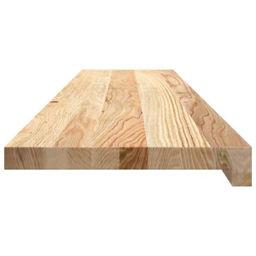 vidaXL Πατάκια Σκάλας 2 τεμ. 110x25x2 εκ. Ακατέργαστο Μασίφ Ξύλο Δρυός