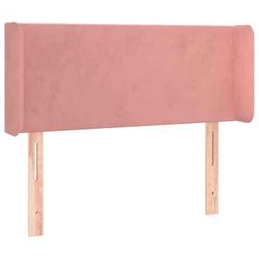 vidaXL Κεφαλάρι με Πτερύγια Ροζ 93x16x78/88cm Βελούδινο 1 τεμ.