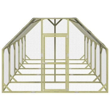 vidaXL Κοτέτσι 268x500x190 εκ. από Μασίφ Εμποτισμένο Ξύλο Πεύκου