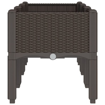 vidaXL Ζαρντινιέρα Κήπου με Πόδια Καφέ 120x40x42 εκ. Πολυπροπυλένιο