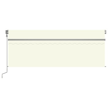 vidaXL Τέντα Αυτόματη με Σκίαστρο/LED/Αισθητήρα Ανέμου Κρεμ 4x3 μ.