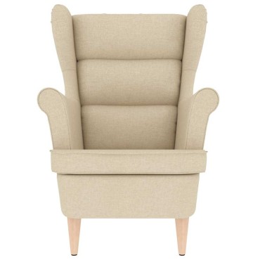 vidaXL πολυθρόνα Cream 74x84x100cm Ύφασμα