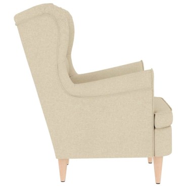 vidaXL πολυθρόνα Cream 74x84x100cm Ύφασμα