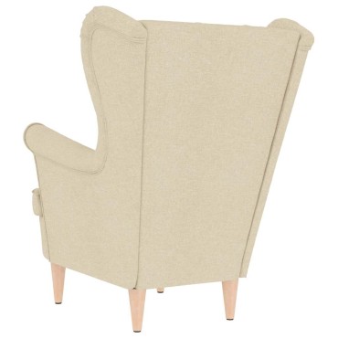 vidaXL πολυθρόνα Cream 74x84x100cm Ύφασμα