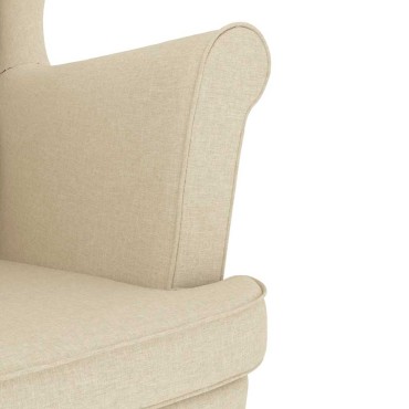 vidaXL πολυθρόνα Cream 74x84x100cm Ύφασμα