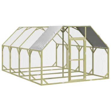 vidaXL Κοτέτσι 268x400x190 εκ. από Μασίφ Εμποτισμένο Ξύλο Πεύκου