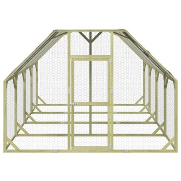 vidaXL Κοτέτσι 268x400x190 εκ. από Μασίφ Εμποτισμένο Ξύλο Πεύκου