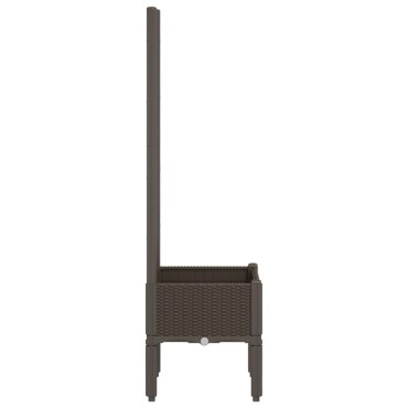 vidaXL Ζαρντινιέρα Κήπου με Καφασωτό Καφέ 40 x 40 x 142 εκ. από PP