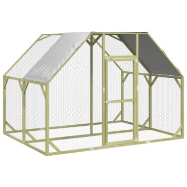 vidaXL Κοτέτσι 268x200x190 εκ. από Μασίφ Εμποτισμένο Ξύλο Πεύκου