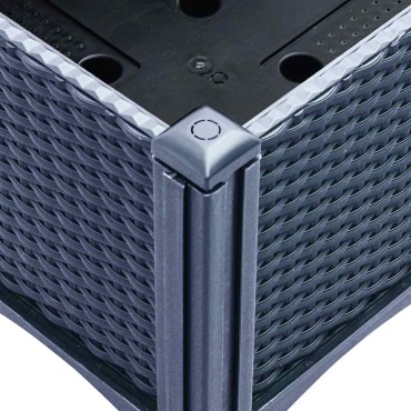 vidaXL Ζαρντινιέρα Κήπου με Πόδια Μπλε Γκρι 160x120x42 εκ. Πολυπροπυλένιο