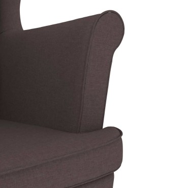 vidaXL πολυθρόνα σκούρο καφέ 74x84x100cm ύφασμα