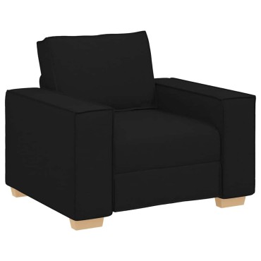 vidaXL Πολυθρόνα-Καναπέ Μαύρη από Ύφασμα 99x78x84 cm 1 τεμ. Γωνιακός