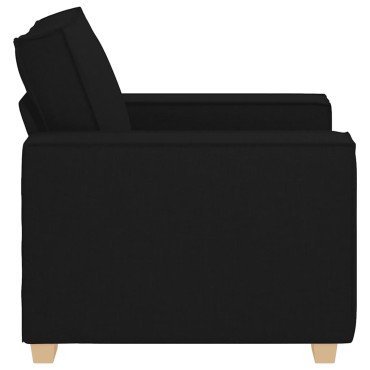 vidaXL Πολυθρόνα-Καναπέ Μαύρη από Ύφασμα 99x78x84 cm 1 τεμ. Γωνιακός