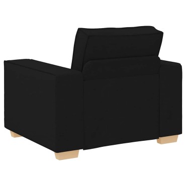 vidaXL Πολυθρόνα-Καναπέ Μαύρη από Ύφασμα 99x78x84 cm 1 τεμ. Γωνιακός