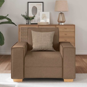vidaXL Πολυθρόνα-Καναπέ-Καφέ από Ύφασμα 99x78x84 cm 1 τεμ. Γωνιακός