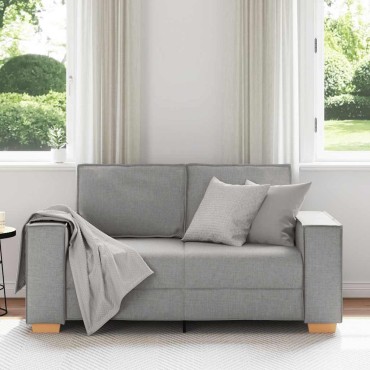 vidaXL Διθέσιος Καναπές Cloud Γκρι Υφασμάτινος 160x78x84 cm
