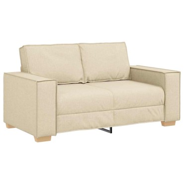 vidaXL Διθέσιος Καναπές 160x78x84cm από Ύφασμα, Μπεζ