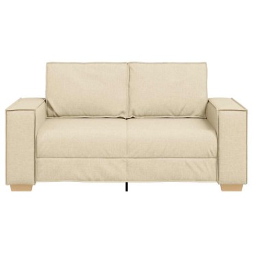 vidaXL Διθέσιος Καναπές 160x78x84cm από Ύφασμα, Μπεζ