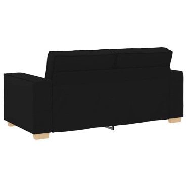 vidaXL Διθέσιος Καναπές Μαύρος από Ύφασμα 180x78x84 cm