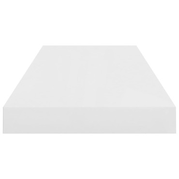 vidaXL Ράφι Τοίχου Γυαλιστερό Άσπρο 60x23,5x3,8cm MDF 1 τεμ.