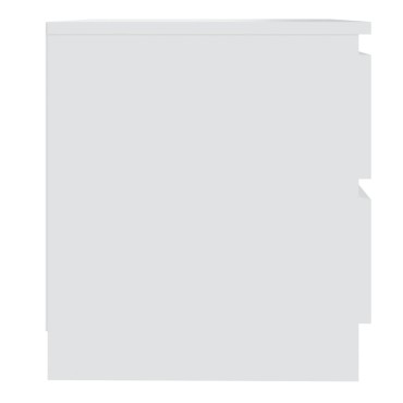 vidaXL Κομοδίνο Λευκό 50x39x43,5cm από Επεξεργασμένο Ξύλο 1 τεμ.