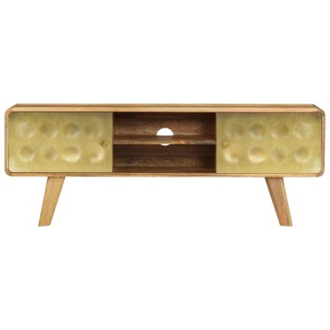 vidaXL Έπιπλο Τηλεόρασης 120x30x45cm από Μασίφ Ξύλο Μάνγκο