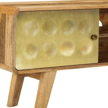 vidaXL Έπιπλο Τηλεόρασης 120x30x45cm από Μασίφ Ξύλο Μάνγκο
