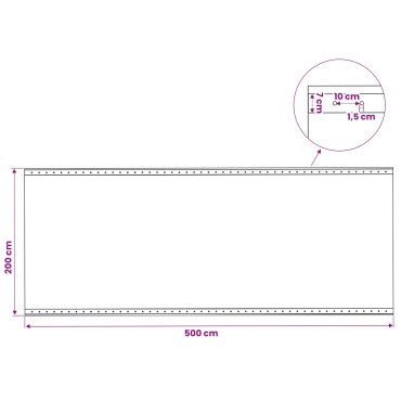 vidaXL Μουσαμάδες με Ύφανση Leno 2 τεμ. Λευκοί 2 x 5 μ. 260 γρ./μ²