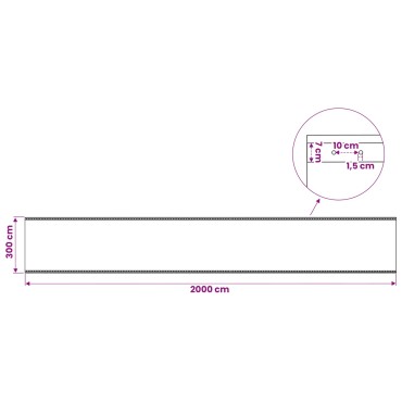 vidaXL Μουσαμάδες με Ύφανση Leno 2 τεμ. Λευκοί 3 x 20 μ. 260 γρ./μ²