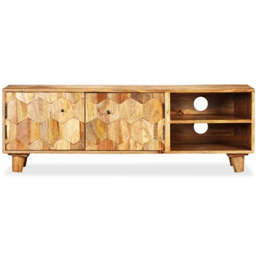 vidaXL Έπιπλο Τηλεόρασης 118x35x40cm από Μασίφ Ξύλο Μάνγκο