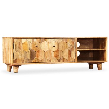 vidaXL Έπιπλο Τηλεόρασης 118x35x40cm από Μασίφ Ξύλο Μάνγκο