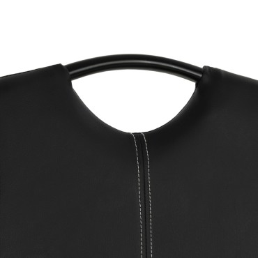 vidaXL Καρέκλες Τραπεζαρίας «Πρόβολος» 6 τεμ. Μαύρες Συνθετικό Δέρμα 43x55x100cm