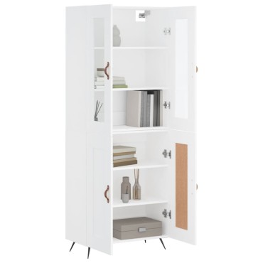 vidaXL Ντουλάπι Λευκό 69,5x34x180cm από Επεξεργασμένο Ξύλο 1 τεμ.