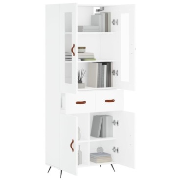 vidaXL Ντουλάπι Λευκό 69,5x34x180cm από Επεξεργασμένο Ξύλο 1 τεμ.