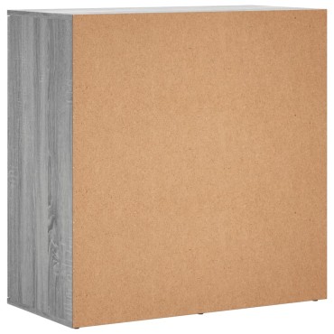 vidaXL Ντουλάπια 2 τεμ. Γκρι Sonoma 79x38x80cm από Επεξεργασμένο Ξύλο