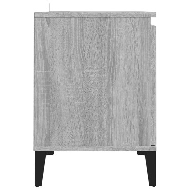 vidaXL Έπιπλο Τηλεόρασης Γκρι Sonoma 103,5x35x50cm Μεταλλικά Πόδια